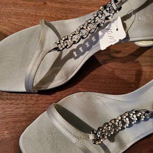 Calvin Klein Prom strap heels Silver